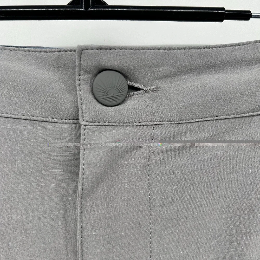 Faherty All Day Shorts Mens 36 OR 38 Gray Stretch Drawstring Hybrid Coastal